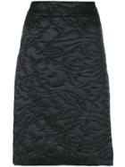 Armani Collezioni Jacquard Pencil Skirt - Black