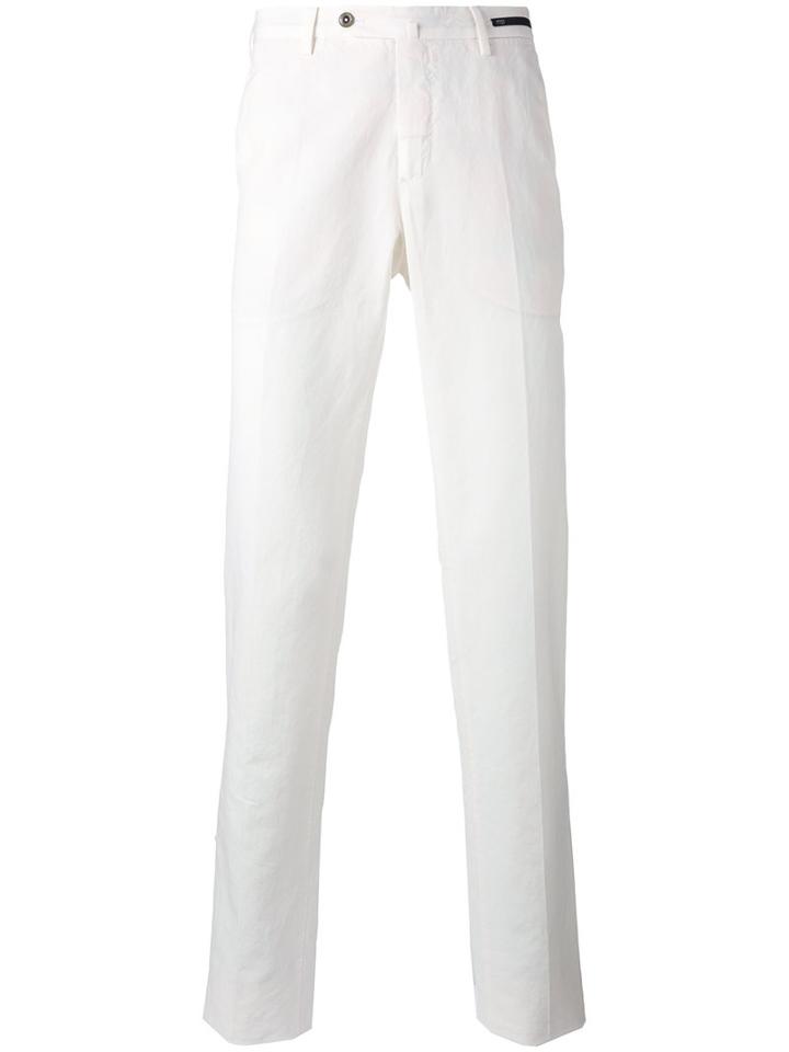 Pt01 - Classic Chinos - Men - Cotton/linen/flax - 50, White, Cotton/linen/flax