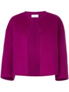 Astraet Structured Collarless Jacket - Pink & Purple