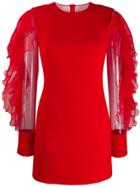 David Koma Long-sleeve Mini Dress - Red