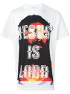 Givenchy Jesus Is Lord T-shirt, Men's, Size: M, White, Cotton