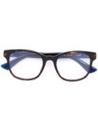 Gucci Eyewear - Web Arm Square Glasses - Men - Acetate - 53, Brown, Acetate
