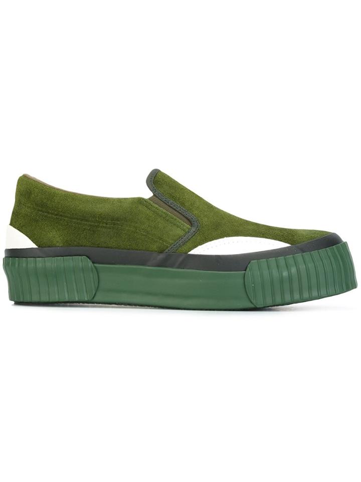 Julien David Chunky Sole Slip-on Sneakers - Green