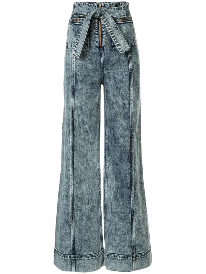 Alice Mccall We Dissolve Acid Wash Wide-leg Jeans - Blue