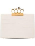 Alexander Mcqueen Embellished Ring Clutch Bag - Nude & Neutrals