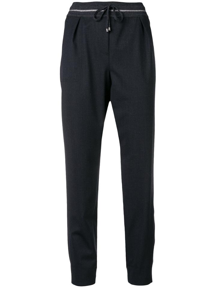 Lorena Antoniazzi Cropped Track Pants - Grey