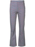 Prada Tile Print Trousers - Blue