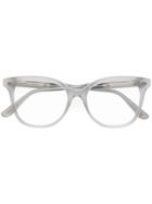 Bottega Veneta Eyewear Transparent Frame Glasses - Grey