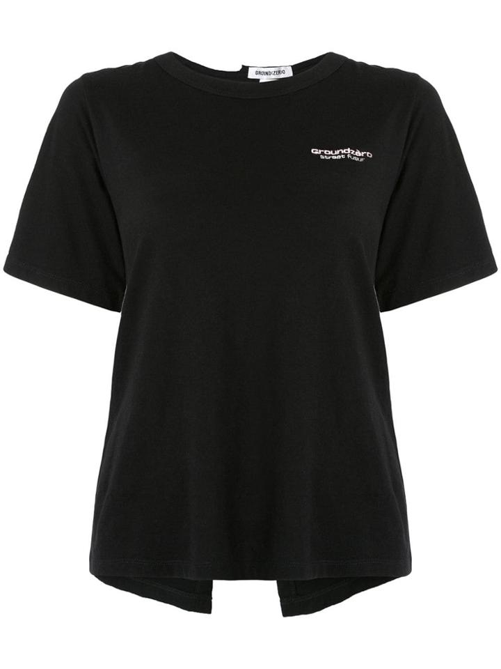 Ground Zero Open Back T-shirt - Black