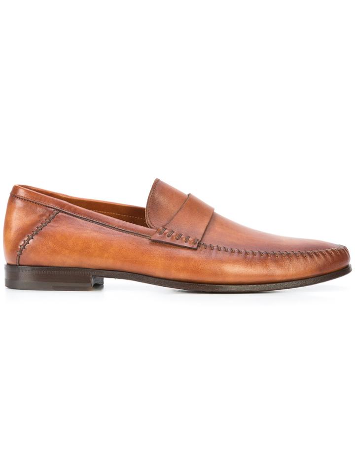 Santoni Apache Loafers - Brown