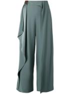 Chalayan Scarf Trousers, Women's, Size: 44, Green, Viscose/acrylic