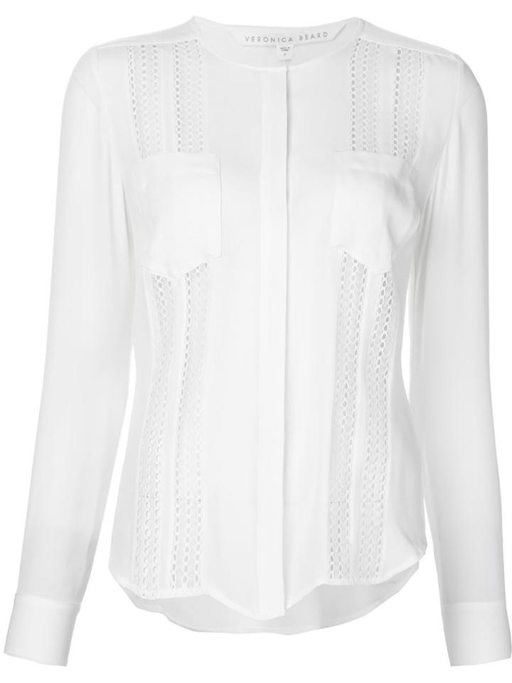 Veronica Beard Embroidered Lace Panel Shirt