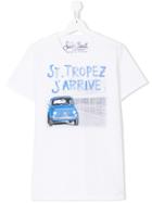 Mc2 Saint Barth Kids Teen Car-print T-shirt - White