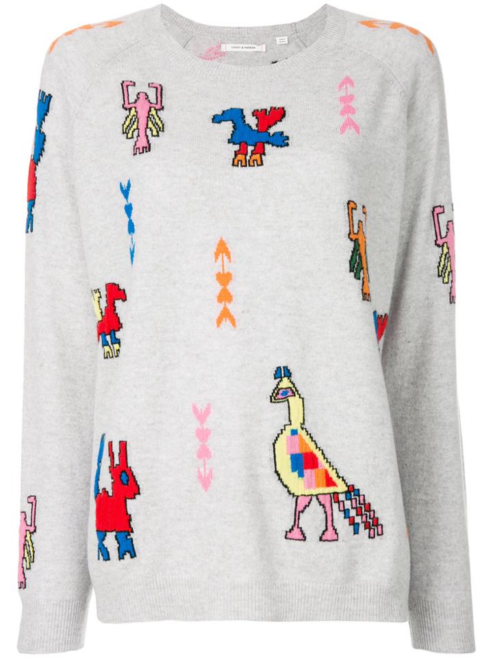 Chinti & Parker Aztec Jumper - Grey