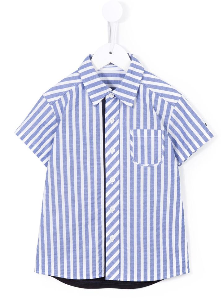 Familiar - Shortsleeved Striped Shirt - Kids - Cotton/polyester - 9 Yrs, Blue