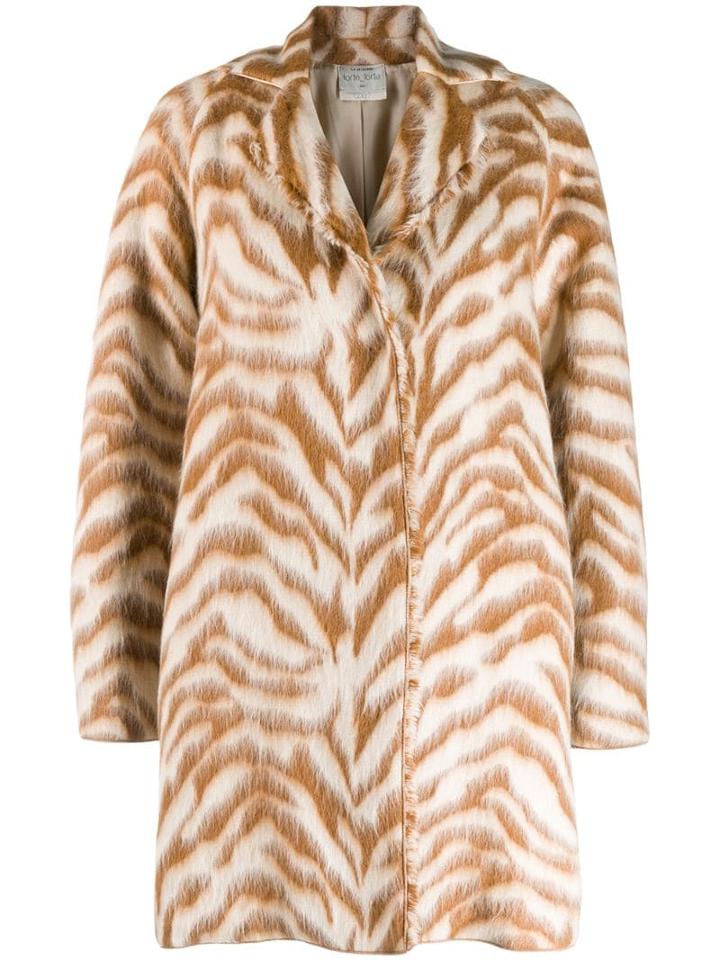 Forte Forte Zebra Print Coat - Brown