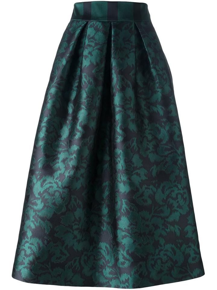 Si Jay 'mikado' Skirt, Women's, Size: 42, Green, Polyester/silk