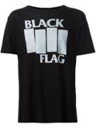 R13 Black Flag Print T-shirt, Men's, Size: Small, Cotton/cashmere