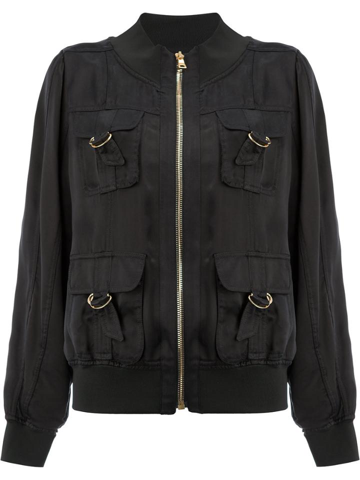 Balmain D-ring Pocket Bomber Jacket - Black