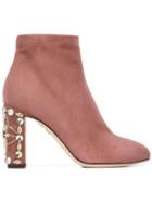 Dolce & Gabbana Zip-up Ankle Boots - Pink