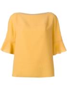 See By Chloé Ruffled Sleeves Blouse, Women's, Size: 36, Yellow/orange, Polyester/viscose