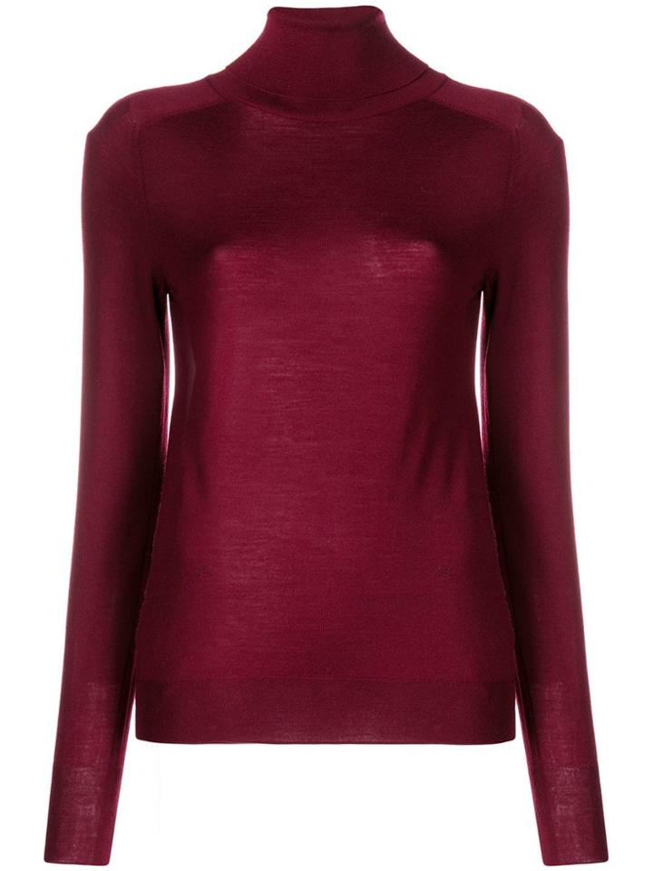 Victoria Beckham Roll Neck Jumper - Red