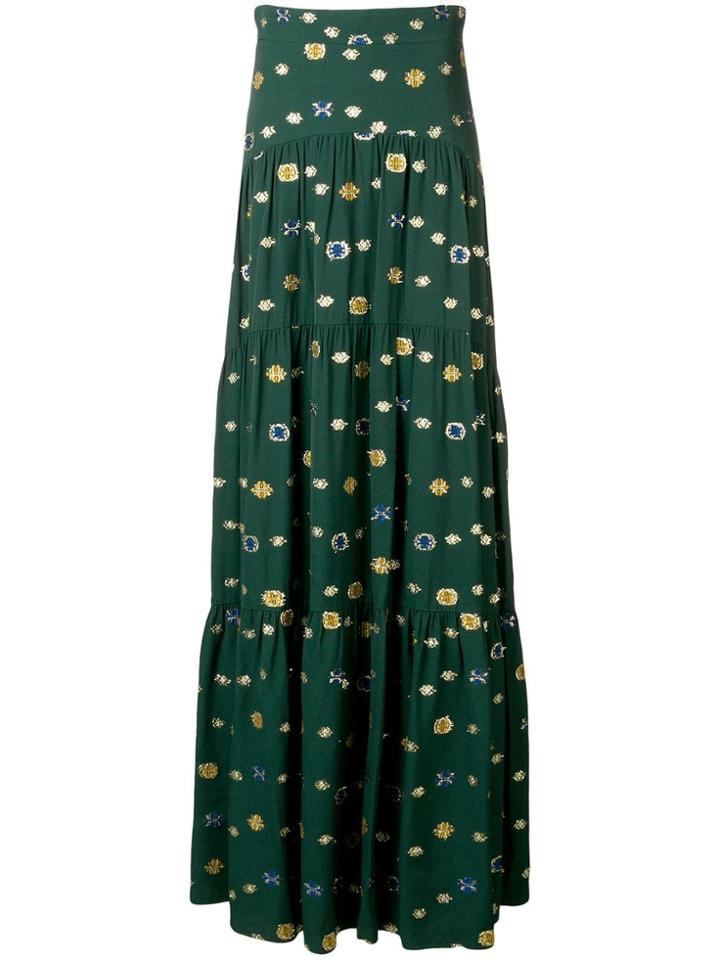 Peter Pilotto Full Jacquard Skirt - Green