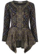 Peplum Knit Jacket - Women - Acrylic/polyamide/viscose - G, Black, Acrylic/polyamide/viscose, Cecilia Prado