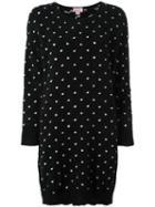 Giamba Polka Dots Knit Dress, Women's, Size: 40, Black, Polyamide/angora/virgin Wool