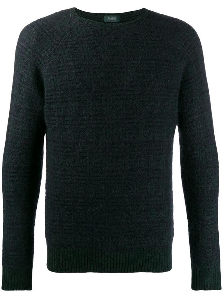 Zanone Textured Knit Sweater - Green