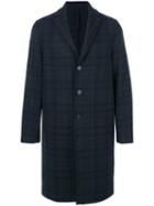 Harris Wharf London - Tartan Check Coat - Men - Polyamide/virgin Wool - 46, Blue, Polyamide/virgin Wool
