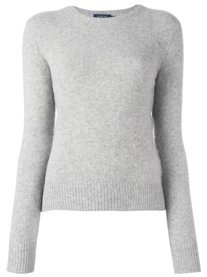 Polo Ralph Lauren Ribbed Crew Neck Jumper - Grey