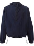 Ami Alexandre Mattiussi Hooded Windbreaker Jacket, Men's, Size: L, Blue, Polyamide
