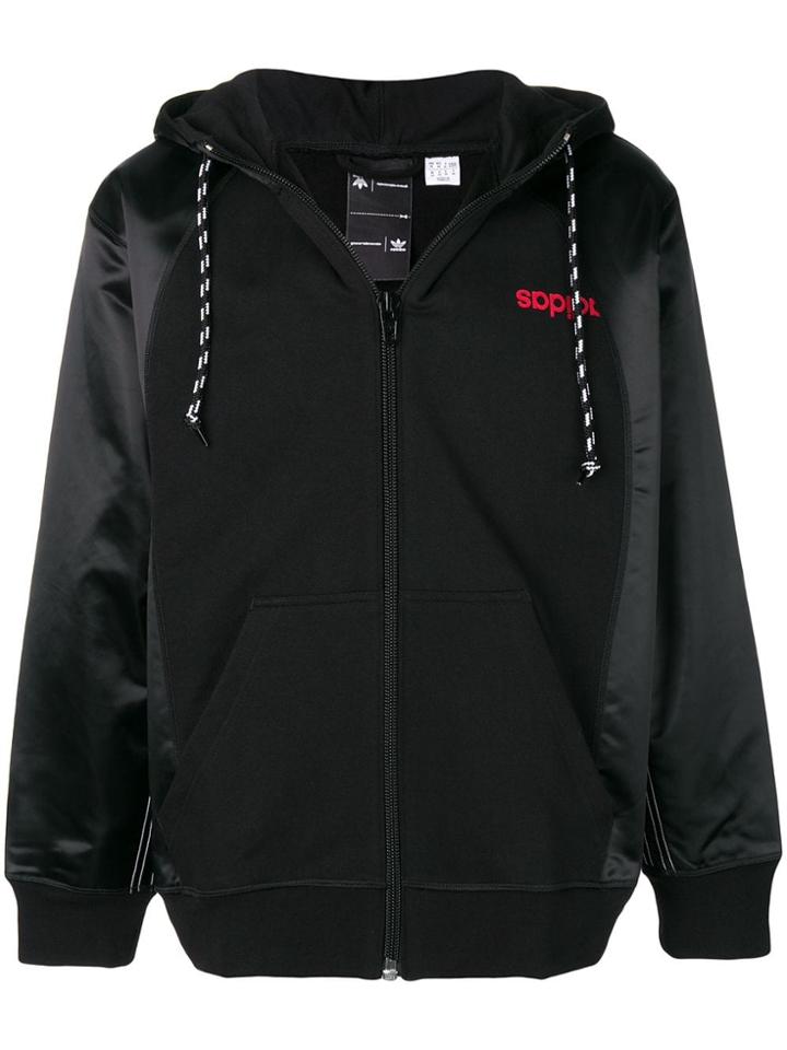 Adidas Originals By Alexander Wang Mixed Fabric Jacket - Black