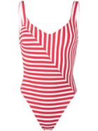 Araks - Harley Striped Swimsuit - Women - Nylon/polyamide/spandex/elastane - S, Red, Nylon/polyamide/spandex/elastane