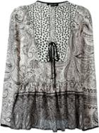 Twin-set Paisley Kaftan Blouse, Women's, Size: Small, Nude/neutrals, Viscose/polyester
