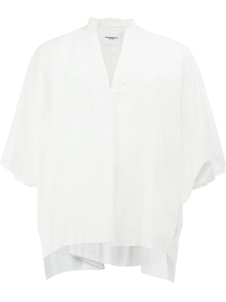 The Soloist Loose Fit Short Sleeve Shirt, Men's, Size: 48, White, Silk/cotton