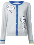 Mira Mikati - Embroidered Cardigan - Women - Cotton - 36, Grey, Cotton