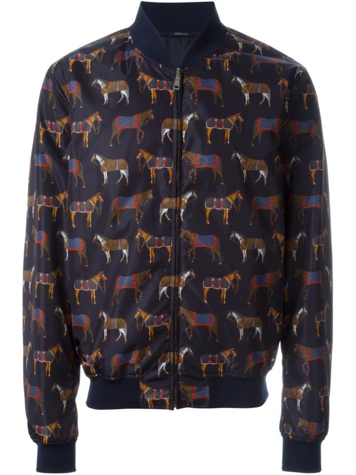 Gucci Horse Print Reversible Bomber Jacket