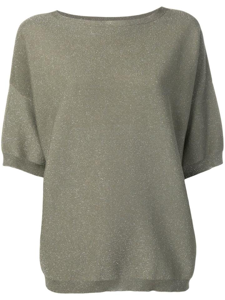 Fabiana Filippi Lurex Knit Top - Green