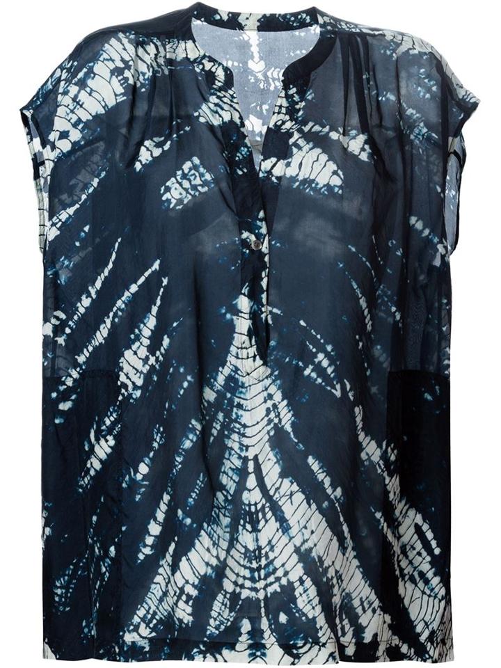 Raquel Allegra Tie Dye Print Blouse
