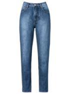 Amapô High Waist Straight Jeans, Women's, Size: 44, Blue, Cotton