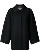Alberta Ferretti Wide Sleeve Coat - Black