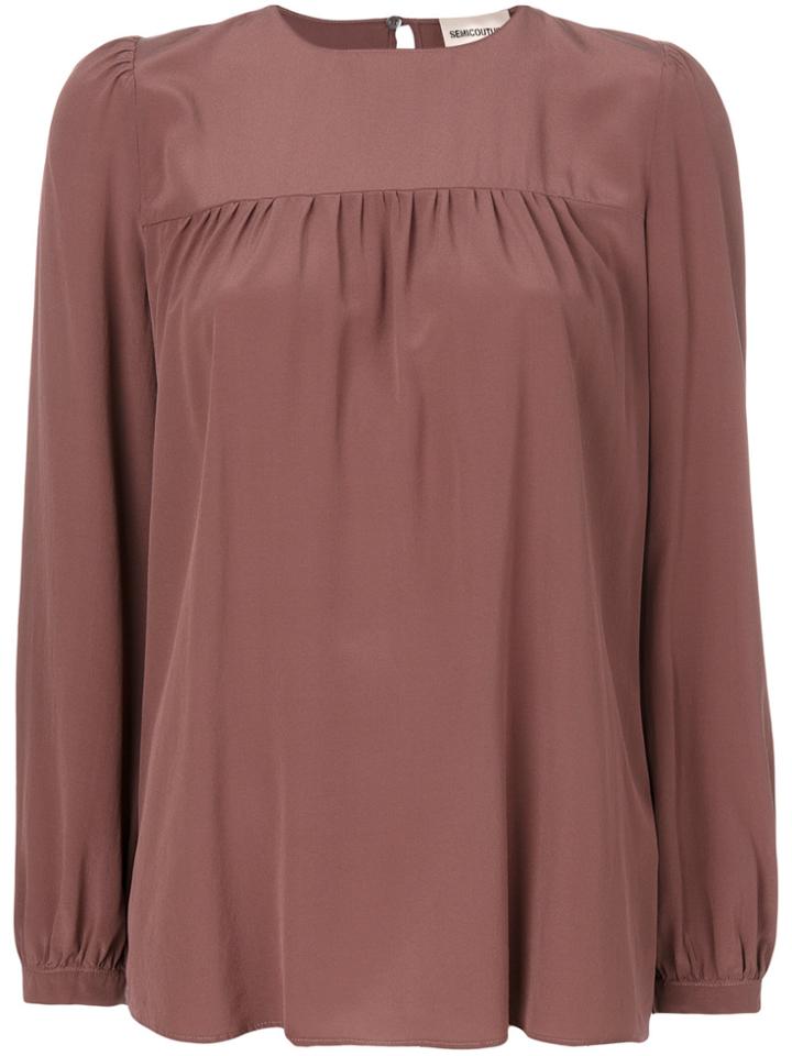 Semicouture Smock Blouse - Brown