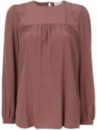 Semicouture Smock Blouse - Brown