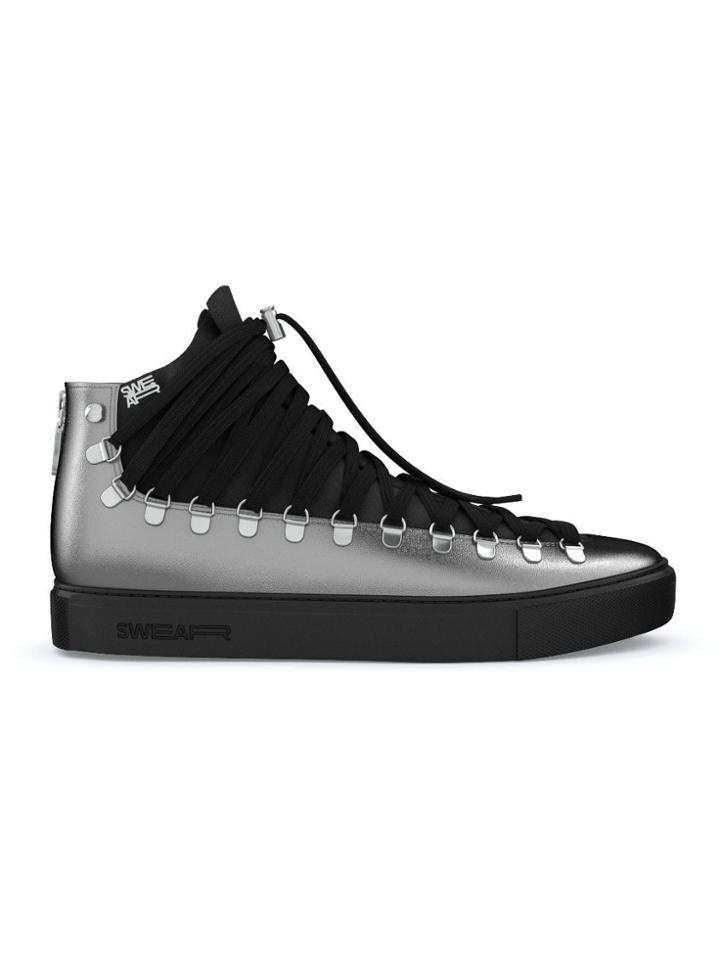 Swear Redchurch Mid-top Sneakers - Black/silver