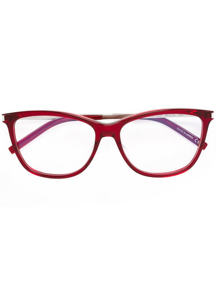 Saint Laurent Sl 92 Glasses, Red, Acetate/metal