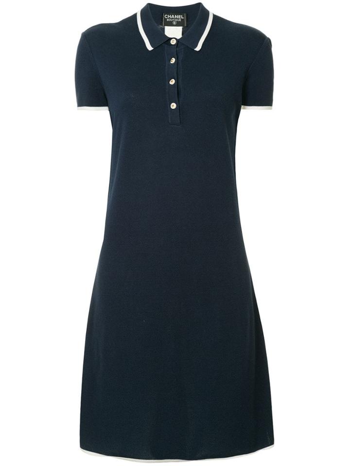 Chanel Vintage Polo Shirt Dress - Blue