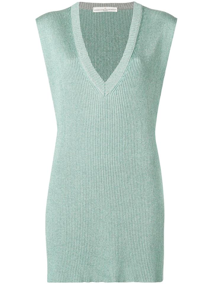 Golden Goose Deluxe Brand V-neck Sparkle Sweater - Green