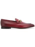 Salvatore Ferragamo Gancini Chain Loafers - Red